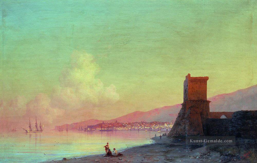 Sonnenaufgang in feodosia 1852 Verspielt Ivan Aiwasowski russisch Ölgemälde